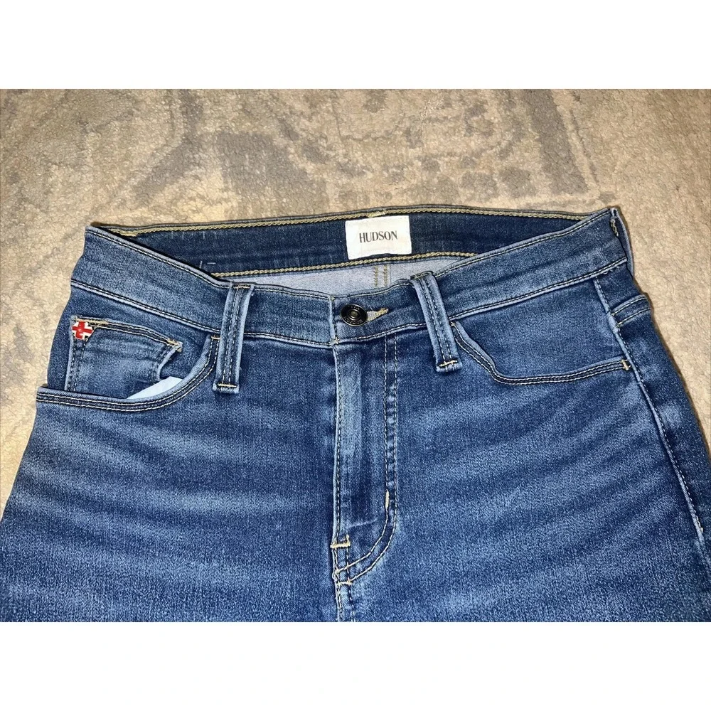 Hudson Jeans‎ Womens Sz 25 Blue Denim Blair Skinny Denim Cotton Stretch